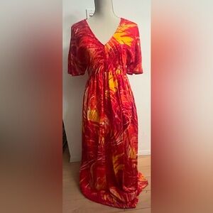 70's maxi dress SMALL handmade
